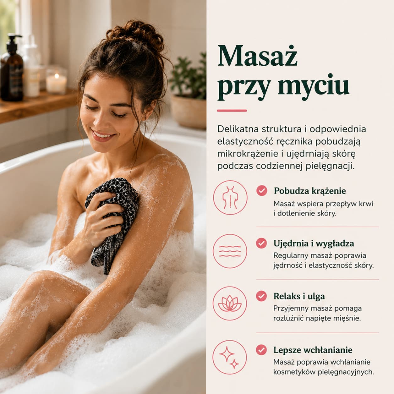 Benuka - złuszczający ręcznik do mycia (100 x 24 cm)