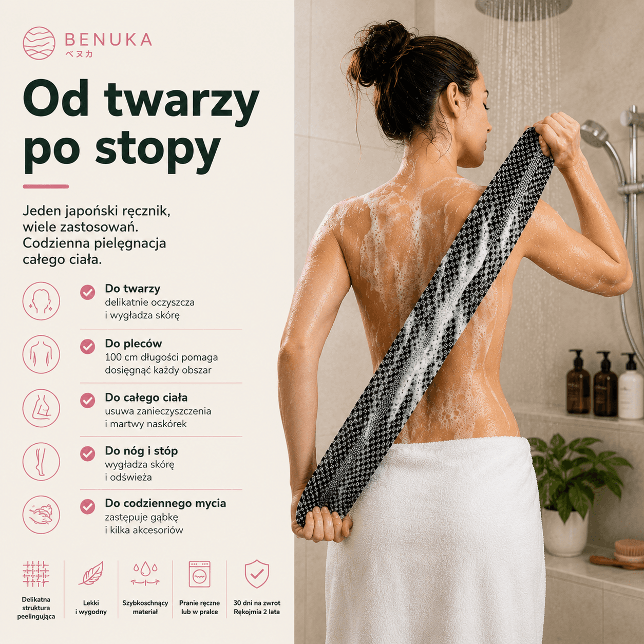 Złuszczający ręcznik do mycia